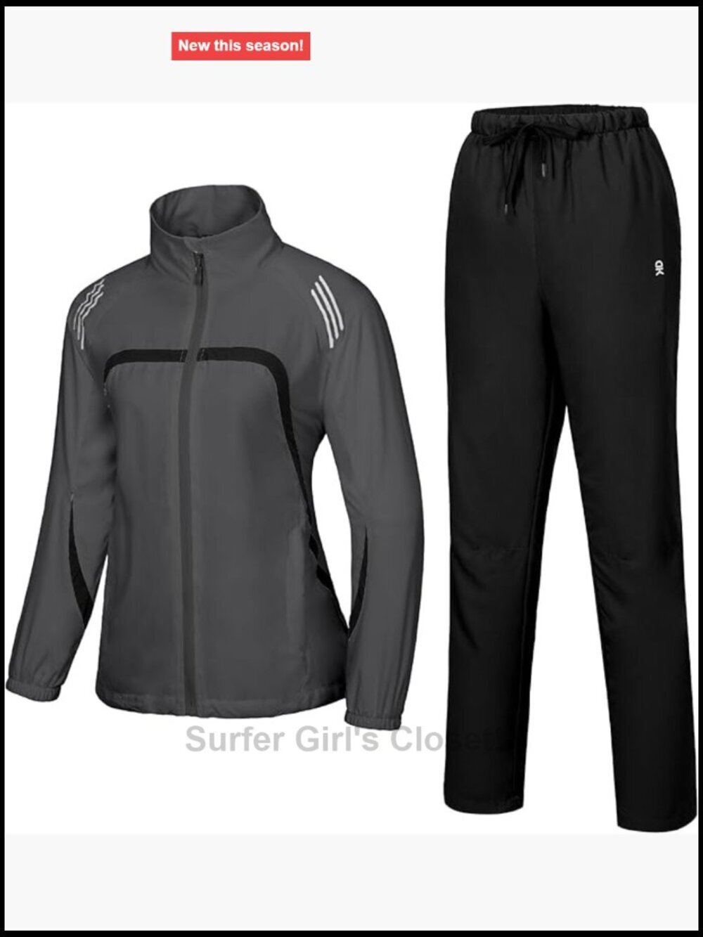 Women's 2-Piece Track Suit Full Zip-Up Jogger Set with Zip Pockets